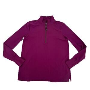Torrid Active Quarter Zip Top Womens 1X Purple Nylon Spandex Long Sleeve Stretch